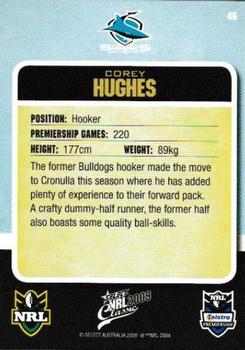 2009 Select Classic #46 Corey Hughes Back